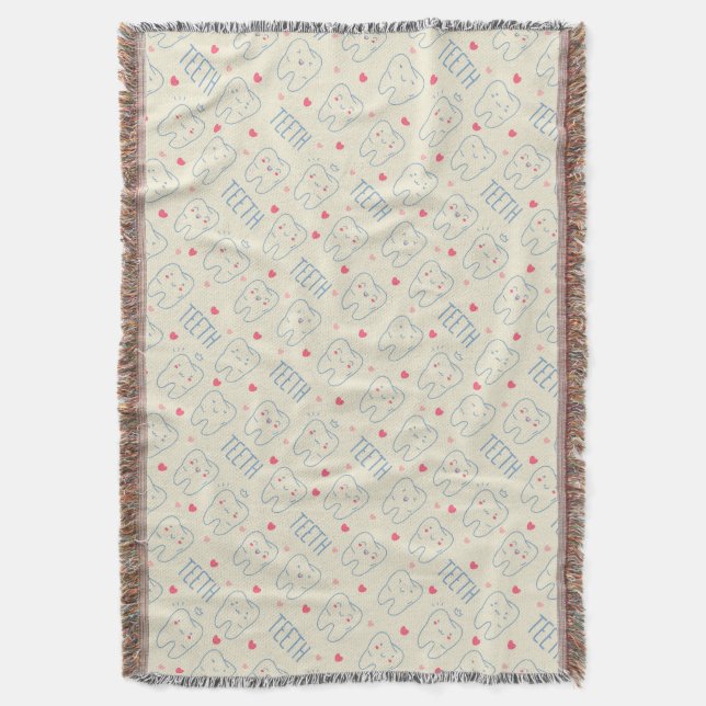 Couverture Motif heureux en pastel de dents (devant Vertical)