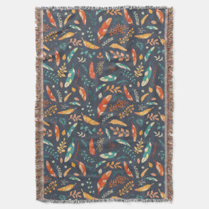 Couverture Motif hippie de plume de Boho
