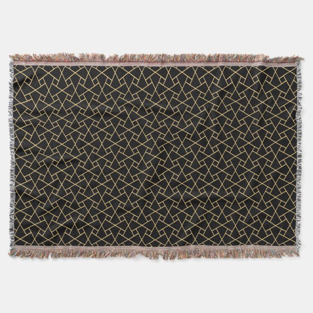 Couverture Motif islamique noir cool coutume Jetez la couvert (Devant)