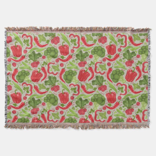 Couverture Motif lumineux des légumes frais (Devant)