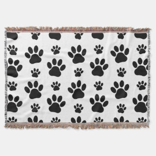 Couverture Motif mâle, pattes de chien, Empreintes de pattes,