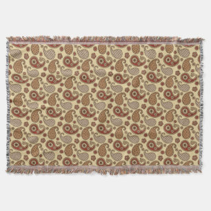 Couverture Motif, marron, tan et beige