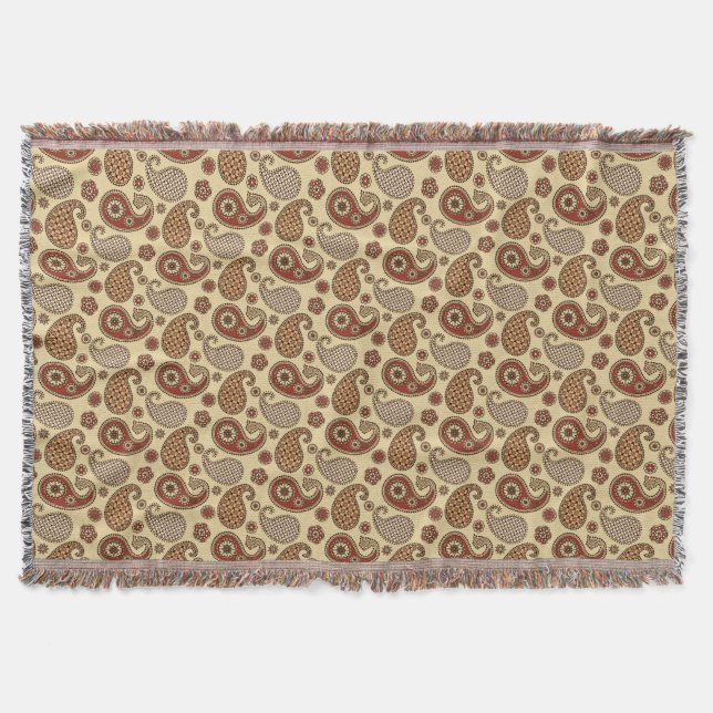 Couverture Motif, marron, tan et beige (Devant)
