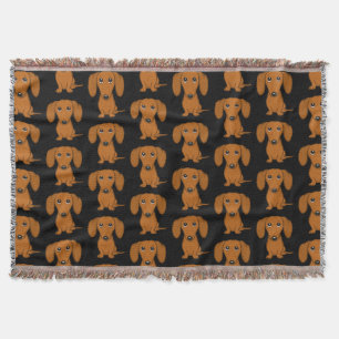 Couverture Motif mignon Dachshunds Doxies rouges à couche l