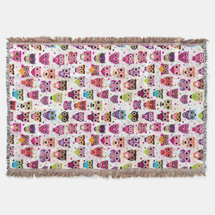 Couverture Motif mignon d'arrière - plan de hibou pour des