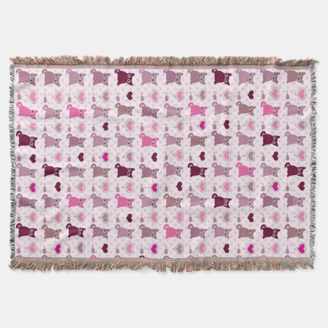 Couverture Motif mignon de filles de chaton (Devant)