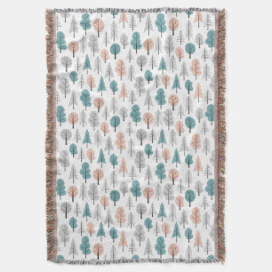 Couverture Motif mignon de forêt de griffonnage