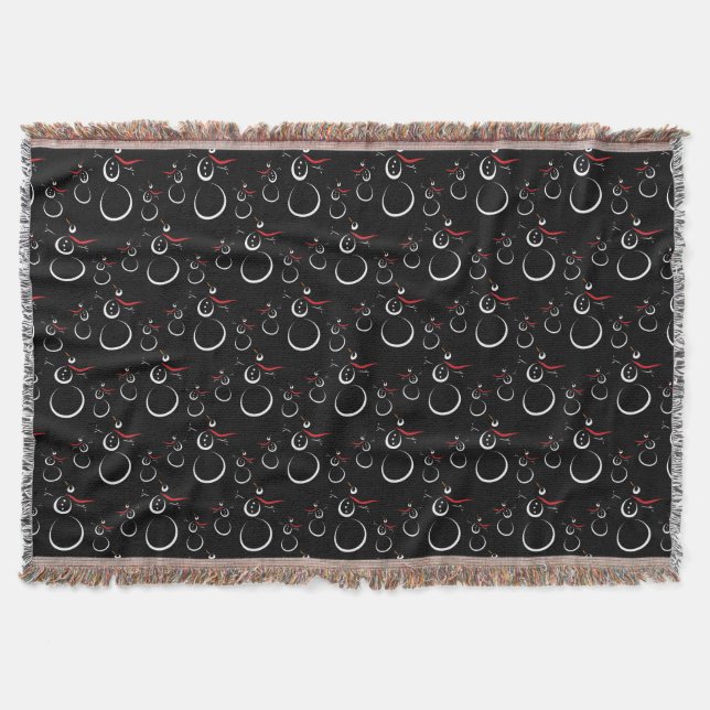 Couverture Motif motoneige d'hiver mignon noir (Devant)