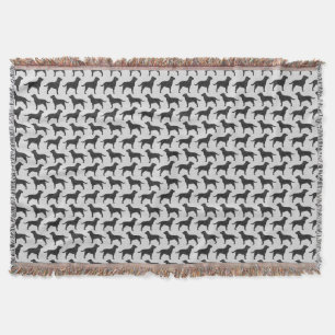 Couverture Motif noir de silhouettes de labrador retriever