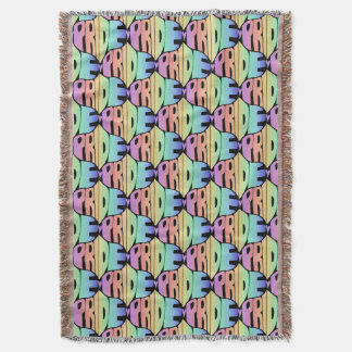 Couverture motif ogée de fierté arc-en-ciel lettrage manuel
