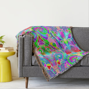 Couverture Motif Peint À La Main Et Numériquement Art 22