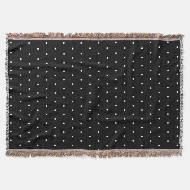 Couverture Motif Pois minuscule noir et blanc Preppy (Devant)