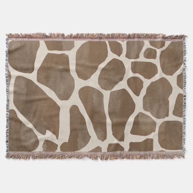 Couverture Motif Poster de animal de Giraffe d'aquarelle (Devant)
