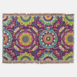 Couverture Motif Retro Mandala