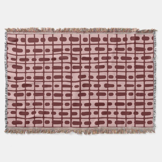 Couverture Motif rose bordeaux Abstrait simple (Devant)