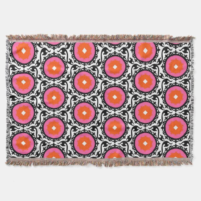 Couverture Motif rose de Suzani (Devant)