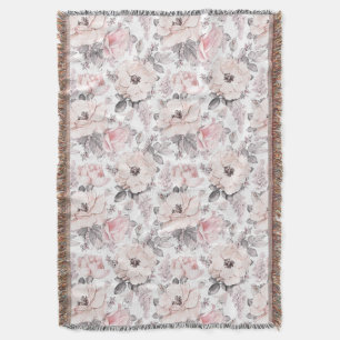 Couverture Motif rose et gris classique