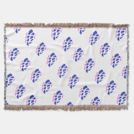 Couverture Motif royal bleu et rose