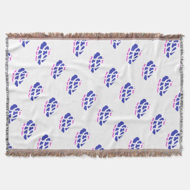 Couverture Motif royal bleu et rose (Devant)