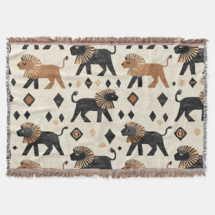 Couverture Motif safari tribal lion boho