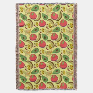 Couverture Motif sans couture de fruits tropicaux colorés