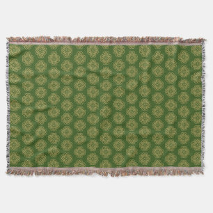 Couverture Motif Shamrock Gold Celtic