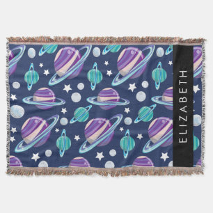 Couverture Motif spatial, Planètes, Étoiles, Galaxie, Votre n
