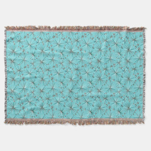 Couverture Motif Spoutnik du milieu du siècle, Bleu des Oeufs