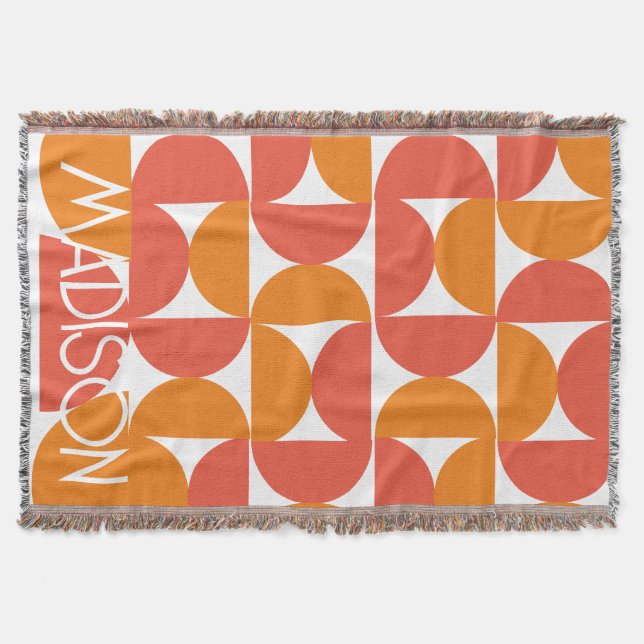 Couverture Motif tendance demi-lune avec nom personnalisé (Devant)