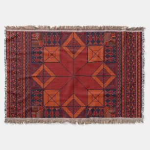 Couverture motif traditionnel Palestine broderie tatreez
