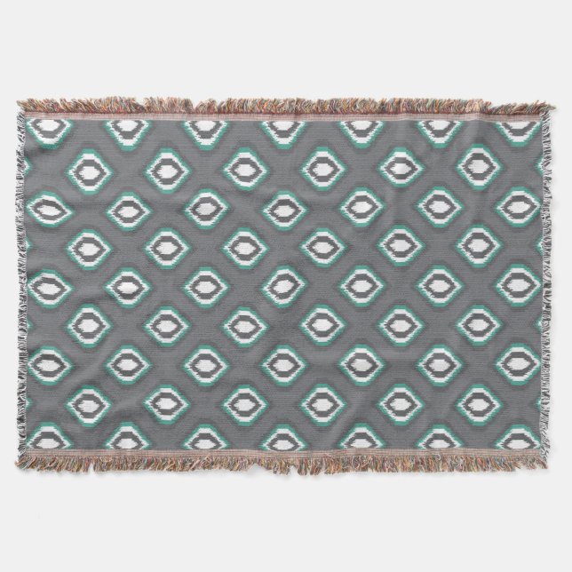Couverture Motif tribal de rétro ikat géométrique (Devant)