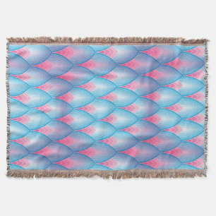 Couverture Motif turquoise et rose de pétale