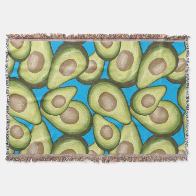 Couverture Motif Vegan Avocado frais et gourmand (Devant)