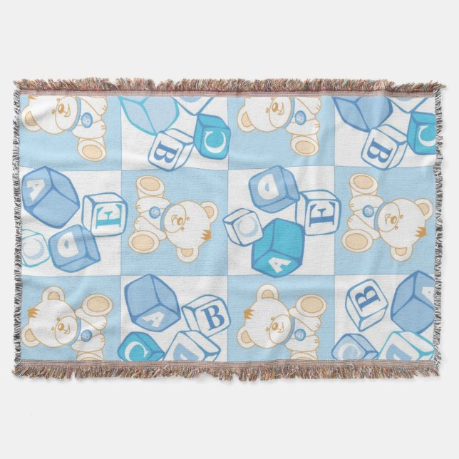 Couverture Motif vérifié d'ours de nounours (Devant)