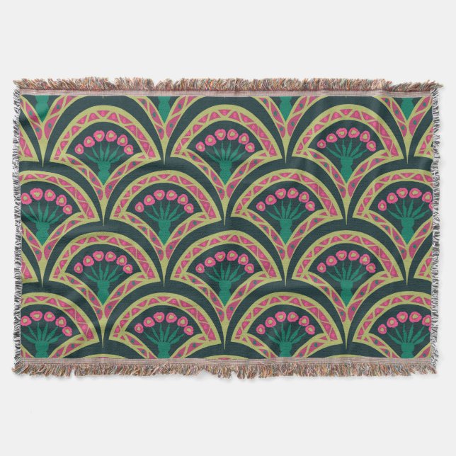 Couverture motif vert en forme de coque (Devant)