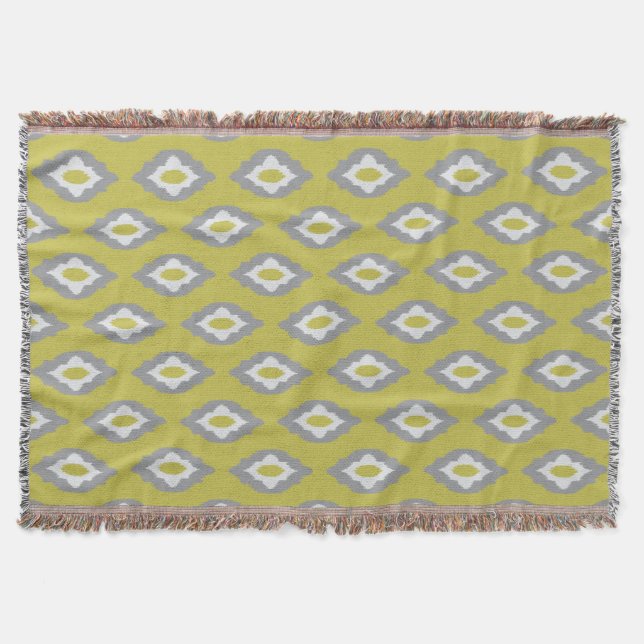 Couverture Motif vintage d'Ikat (Devant)