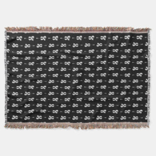 Couverture Motif violon - noir et blanc