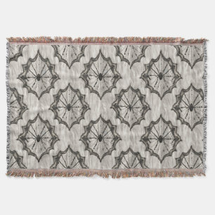 Couverture Motif Web en blanc sans couture noire Spider -