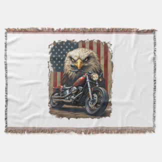 Couverture Motorcycle USA Flag Retro Biker Chopper