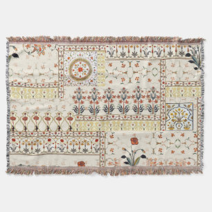 Couverture Mughal Floral Paisley : Ethnic Digital Elegance.