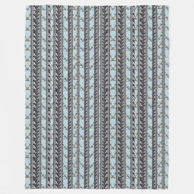 Couverture multi de rayure d'orchidée de pavots (Devant)