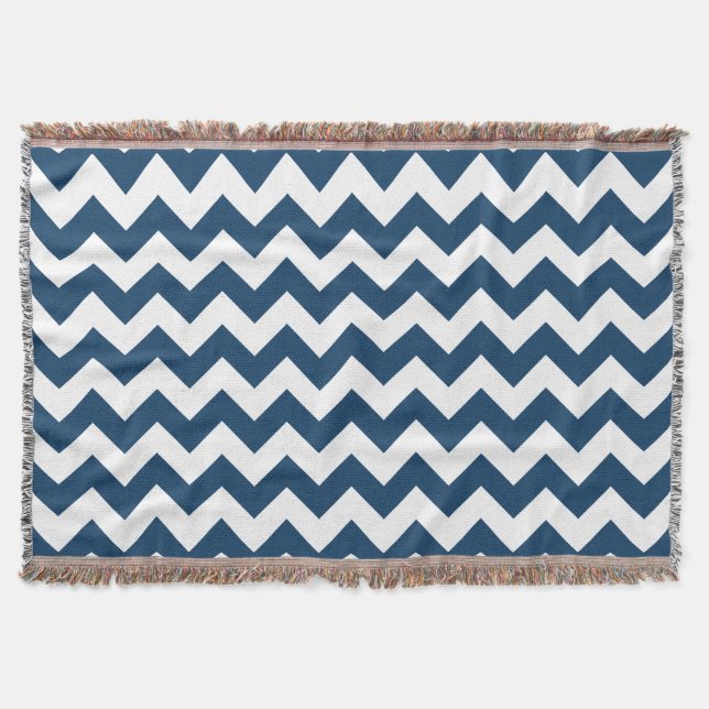 Couverture Navy Zigzag, Navy Chevron, Motif géométrique (Devant)