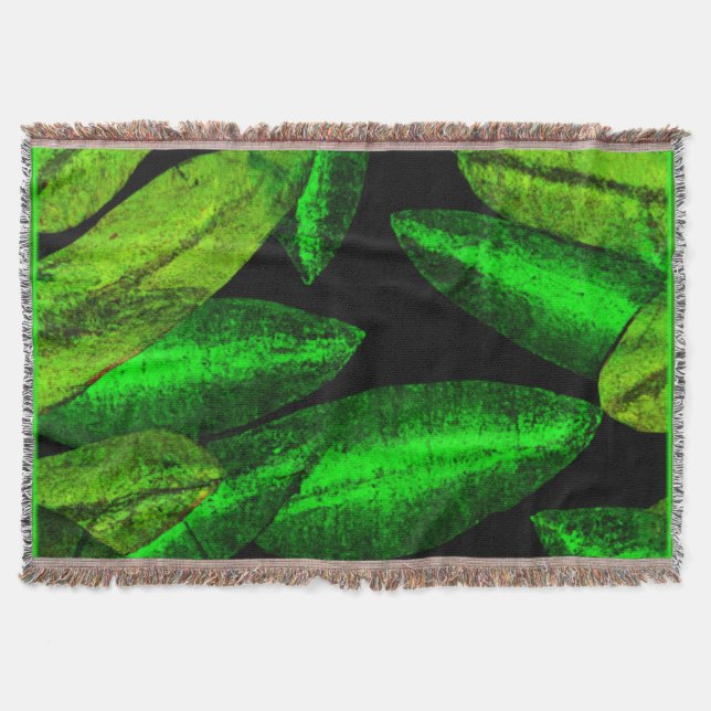 Couverture Neon Green Art Feuille. Acheter maintenant (Devant)