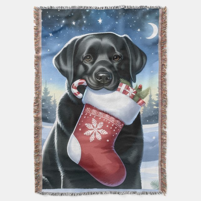 Couverture Noël Amoureux des chiens du Labrador Retriever (devant Vertical)