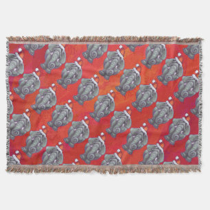 Couverture Noël des éléphants en rouge