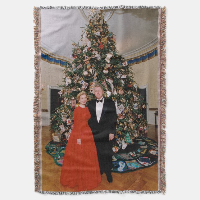 Couverture Noël du président américain Bill Clinton et Hillar (devant Vertical)