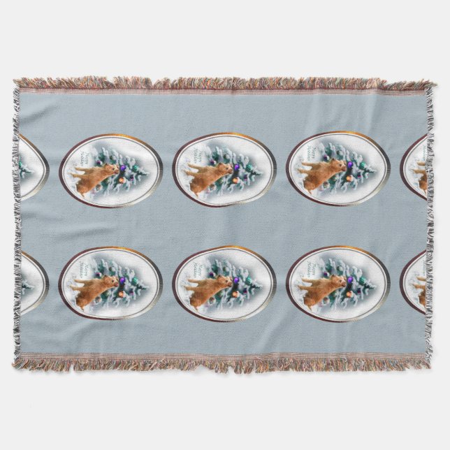 Couverture Noël irlandais Terrier (Devant)