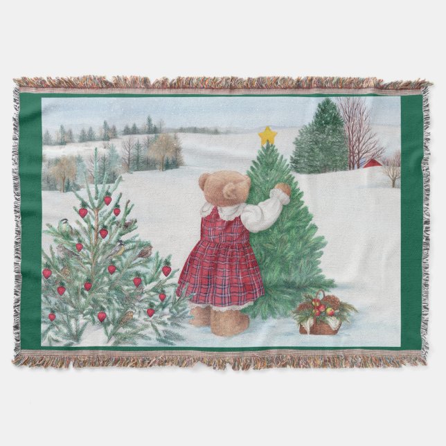 Couverture Noël Teddy Bear Winter Wonderland (Devant)