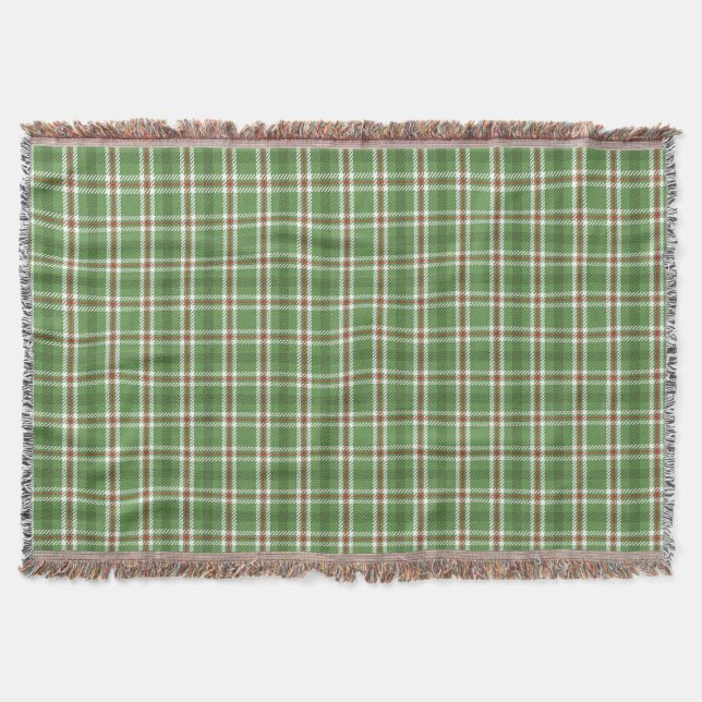 Couverture Noël Vert Russe Vacances Agritourisme Plaid (Devant)