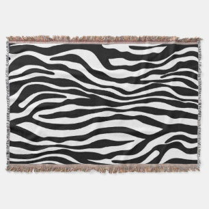 Couverture Noir et blanc de motif de rayures de zèbre + vos